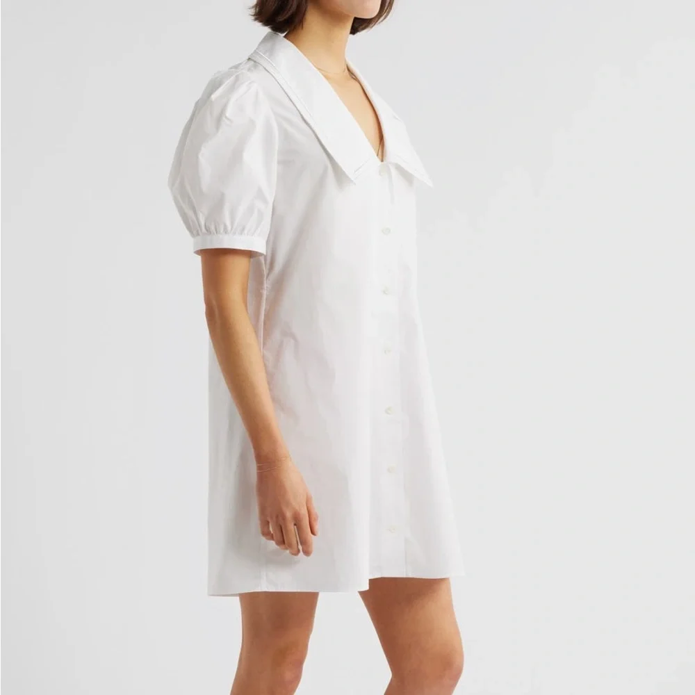 Frame The Sailor Shirtdress With Puff Sleeves - Picture 1 of 6